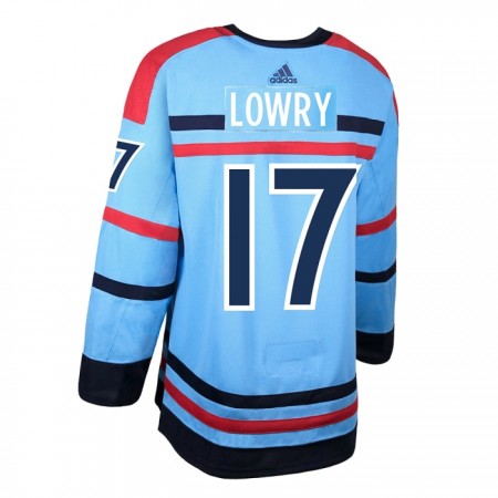 Män Ishockey Winnipeg Jets tröja Adam Lowry Anniversary Adidas 2023-24 Blå Authentic